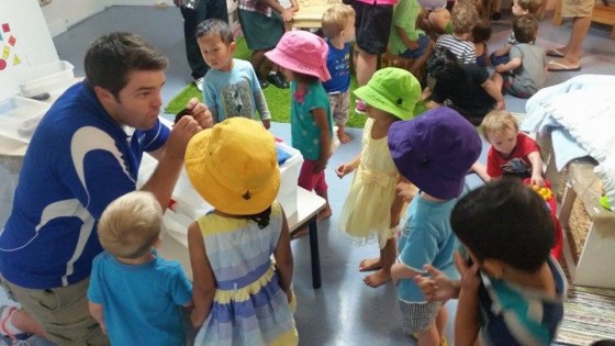 Nathan presenting Ocean Life Discovery program